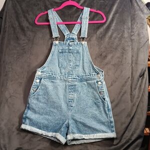 SHEIN Blue Denim Overall Shorts. Size L Or 8/10 on Tag